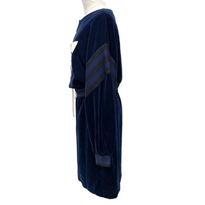 Gucci Dress Navy Ivory Black Adidas Logo Cotton Nylon