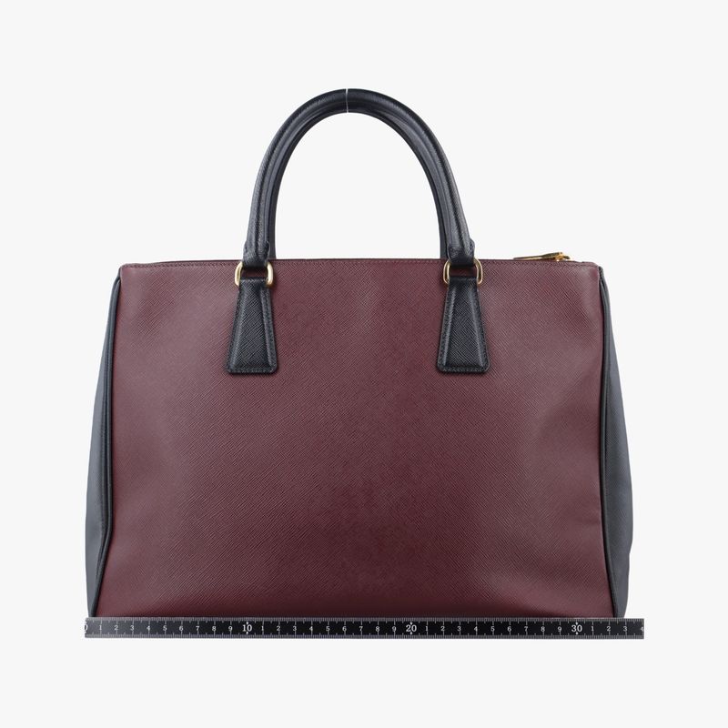 Prada Galleria Wine Red And Black Saffiano Leather Bn22747 V 208