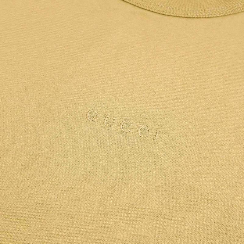 Gucci Cotton Jersey T-Shirt with Embroidery 791547 Xjgjt Camel XS