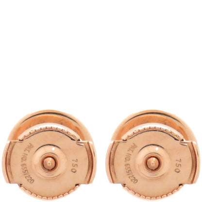 Hermes Earrings Exlibris TPM 18k Pink Gold Pink Gold Au750 Rose Gold