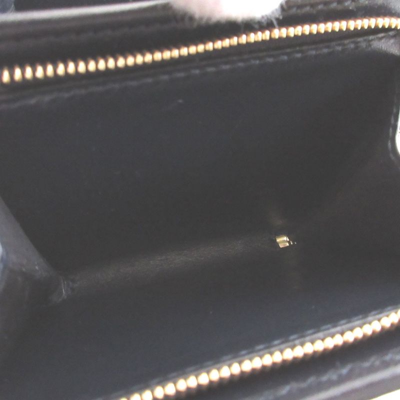 Gucci 621891 Horsebit 1955 Compact Wallet Canvas Leather Beige Navy Blue Bifold