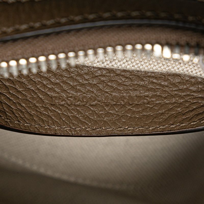 Gucci Jumbo GG Mini Duffle Handbag Shoulder Bag 2WAY 725292 Gray Leather Ladies