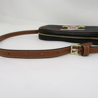 Celine Mini Camera Triomphe Shoulder Bag Pouch Bag Brown Multicolor