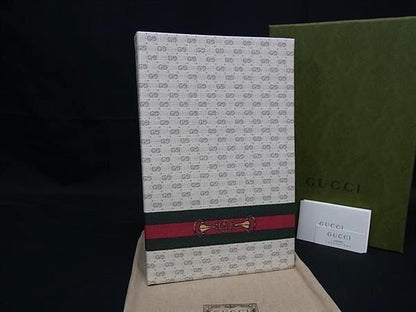 Gucci Sherry Line Micro GG Horsebit PVC Notebook Stationery Ivory