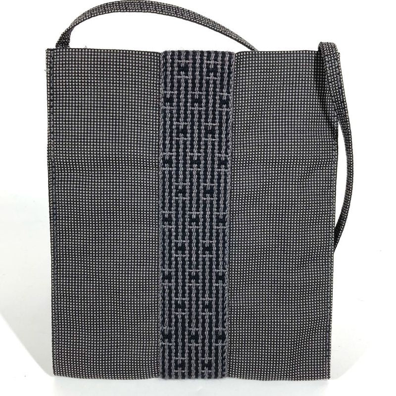 Hermes Shoulder Bag Yale Line Polyester Gray