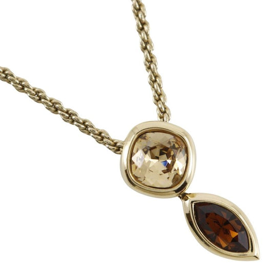 [dior] Christian Dior Colored Stone Vintage Gold Plated Ladies 12.9g Necklace