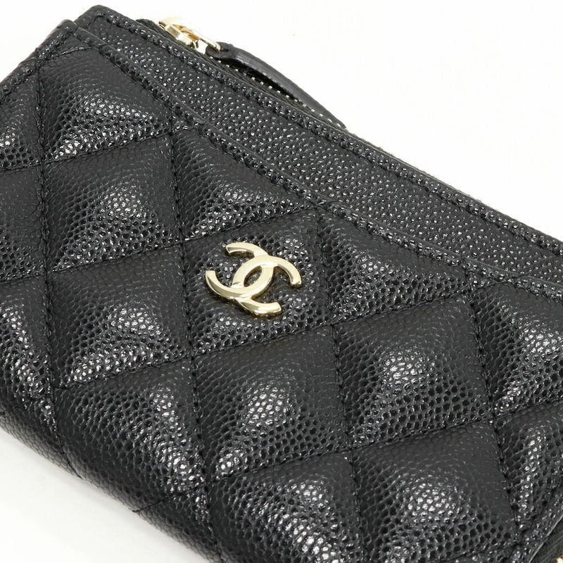 Chanel Coin Case With Card Case L-shape Zipper Fragment Case Matelasse Classic