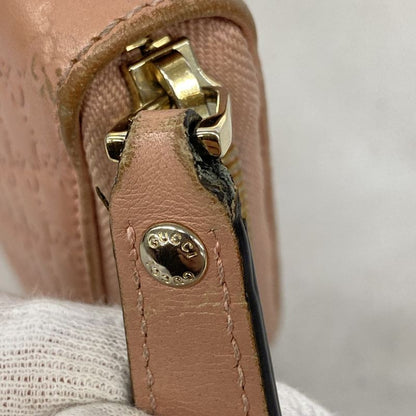 Gucci Long Wallet Micro Guccissima 449391 Leather Pink Chien Pan Gold Hardware