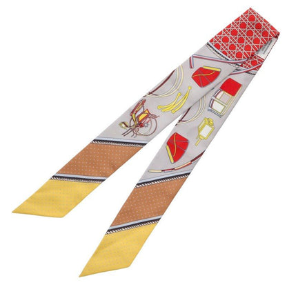 Hermes LES Voitures A Transf All-over Silk Tweed Scarf Men's