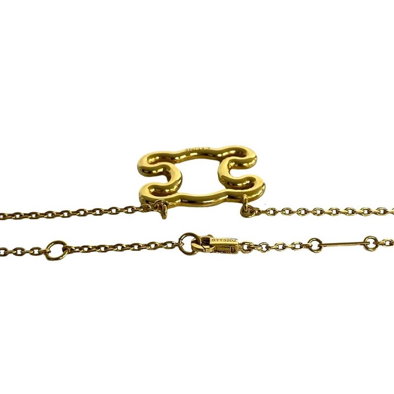 Celine Triomphe Logo Motif Frame Necklace Pendant Choker Accessory