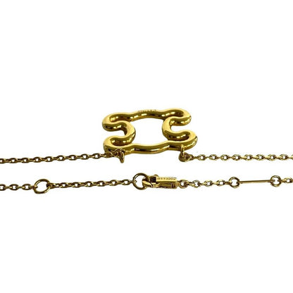 Celine Triomphe Logo Motif Frame Necklace Pendant Choker Accessory