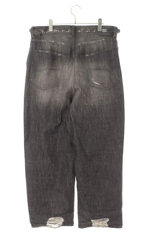 Balenciaga 23AW 697833 Txe06 Destroyed Super Large Baggy Denim Pants Men's M
