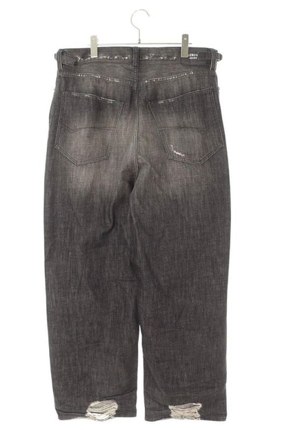 Balenciaga 23AW 697833 Txe06 Destroyed Super Large Baggy Denim Pants Men's M
