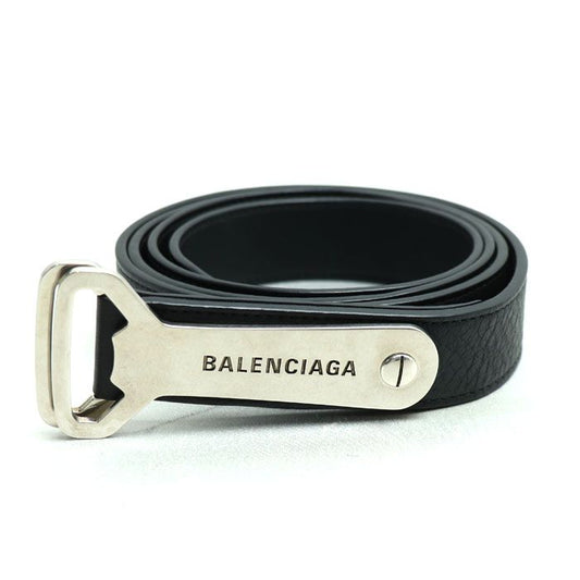 Balenciaga Bottle Opener Dring Belt Black 7416132 Men's Preowned