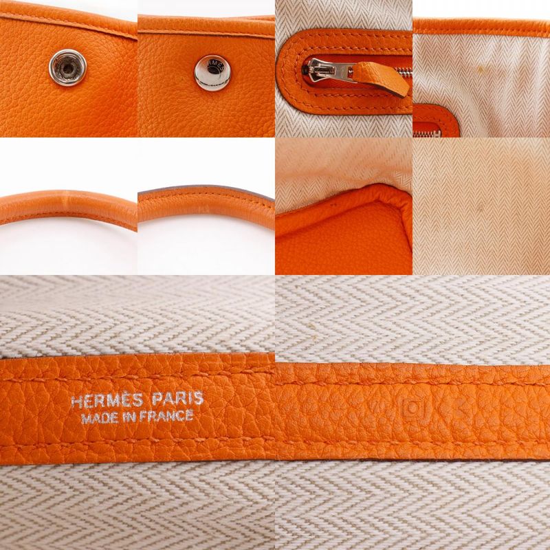 Hermes Garden Party 36 PM Negonda Orange □O Ladies Tote Bag