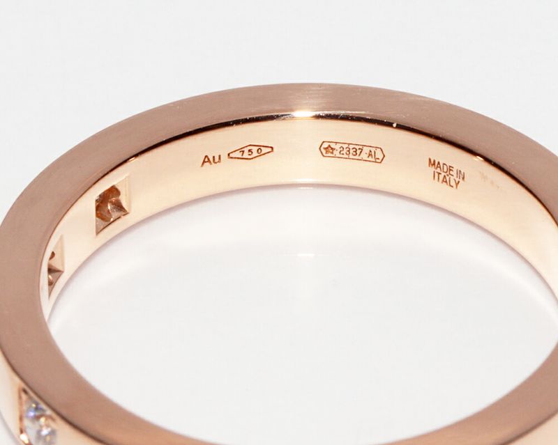 Bulgari Ring 18K Pink Gold Diamond 5P (017ct) Marry Me Wedding Ring 355772