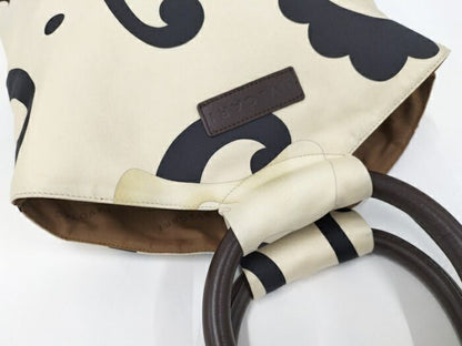 Bvlgari Handbag Canvas Cream