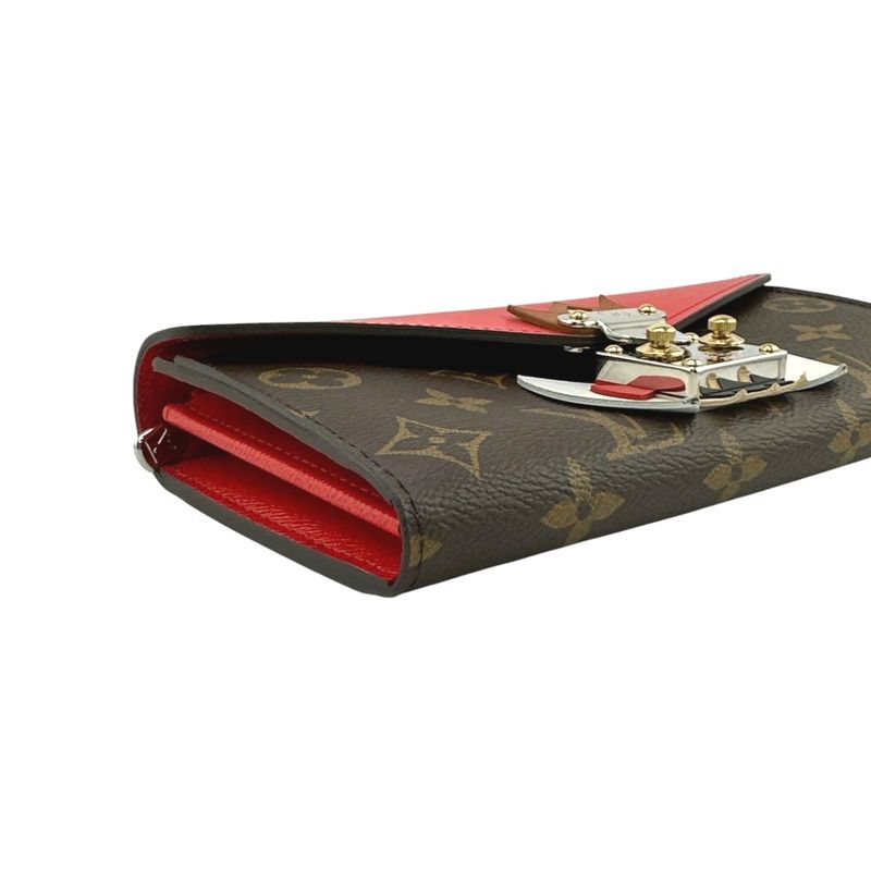 Louis Vuitton M60791 Monogram Long Wallet Portefeuille-sarah Tribal Mask Long