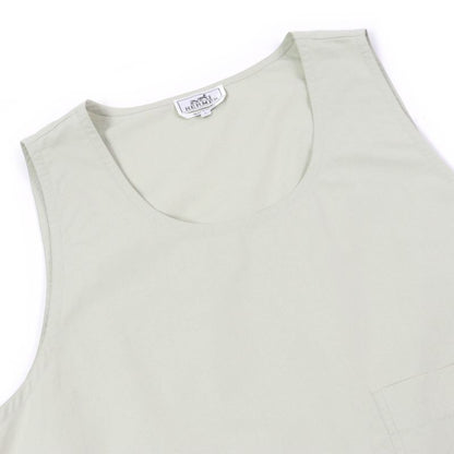 Hermes 23SS 100% Cotton Patch Pocket Crew Neck Sleeveless Cut & Sewn Pullover
