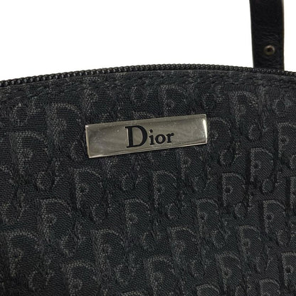Dior/christian Dior Handbag Trotter Black And Dark Gray Studded/mini Bag Leather