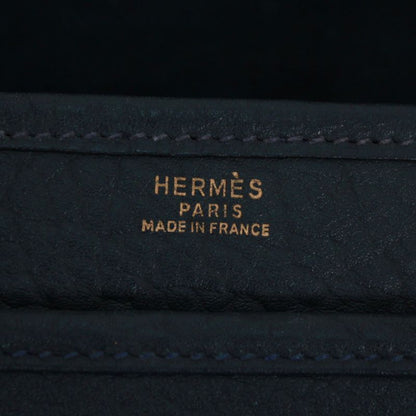 Hermes Noumea Buffalo Navy Shoulder Bag Gold