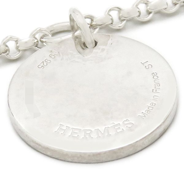 Hermes Bracelet Ex Libris PM Silver 925 18k Pink Gold Silver X Pink Gold St