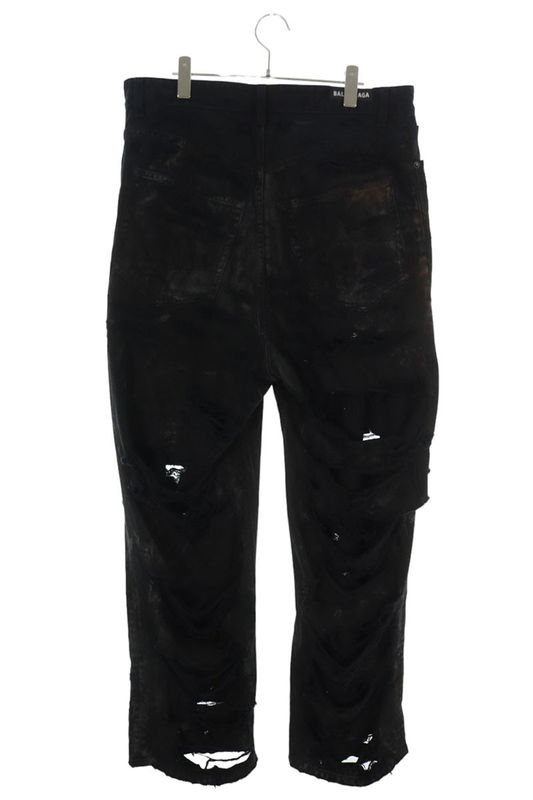 Balenciaga 23SS 745248 Tnw11 Super Destroyed Baggy Denim Pants Men's M