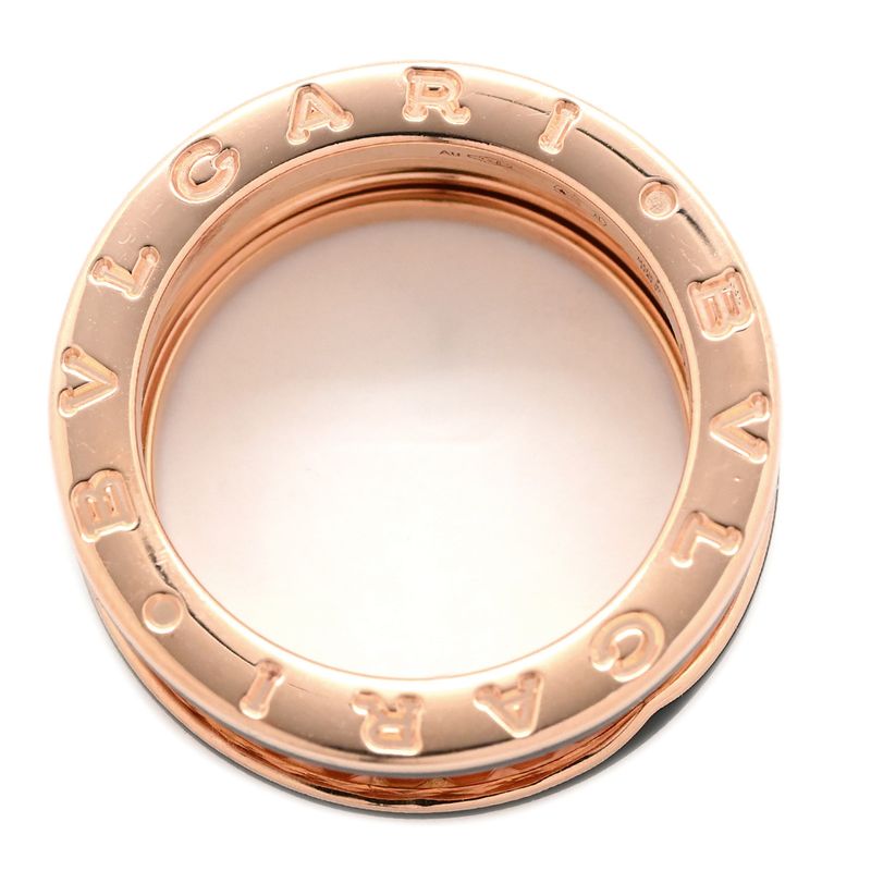 Bvlgari Bvlgari Ring B-Zero1 Lock B-Zero1 2 Band Ring 18k Pink Gold Ceramic