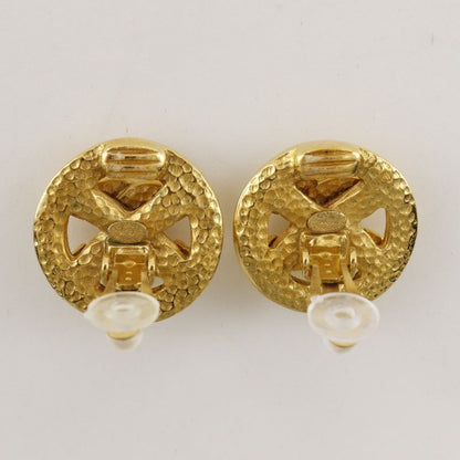 Chanel Coco Mark Vintage Gold Plated 96P Ladies 11.7g Earring