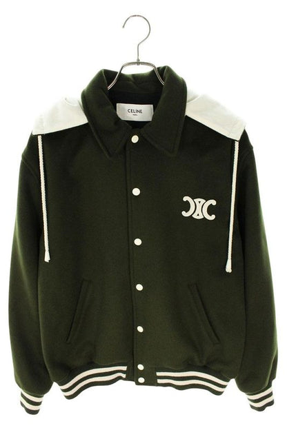 Celine 22AW 2v49i6700 Hooded Triomphe Varsity Blouson Women's 42