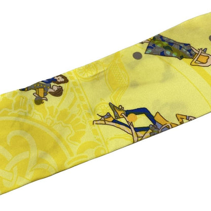 Hermes Scarf Twillie Light Yellow X Yellow X Multi Ribbon Scarf