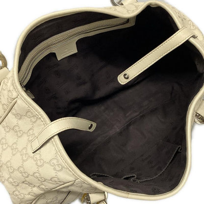 Gucci GG Twins Tote Bag Stripe Line 232963 Ivory Leather