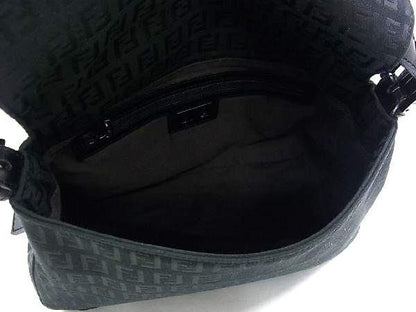 Fendi Zucca Pattern Zucchino Mamma Bucket Nylon Canvas One Shoulder