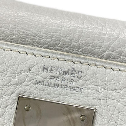 Hermes Handbag Kelly 32 White And Ivory Internal Stitching/silver Hardware