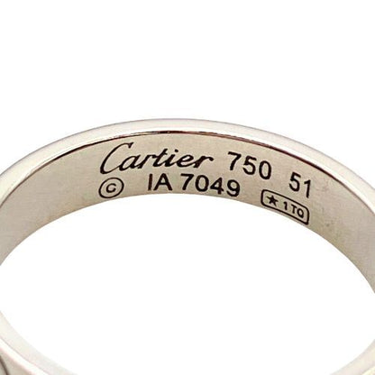 Cartier Ring - 750 White Togo Old 750 White Togo Old Love Ring #51 Silver #11
