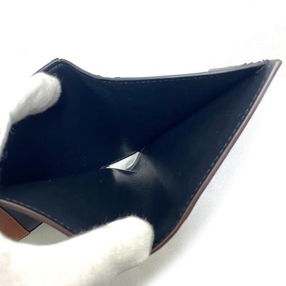 Celine Trifold Wallet Black Brown Blue Gold