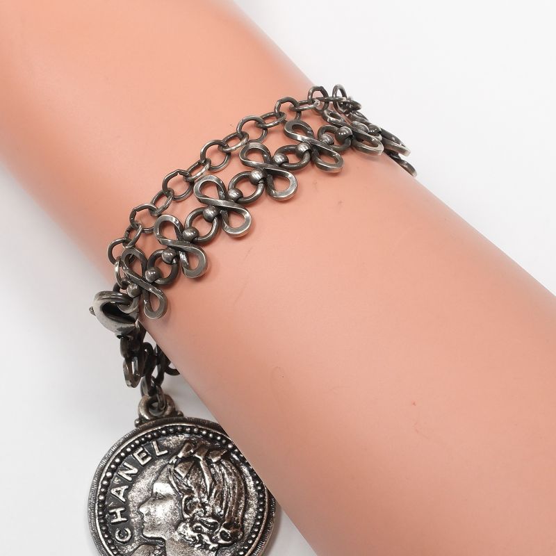 Chanel Mademoiselle Coin Metal 03P Ladies 25.1g Bracelet