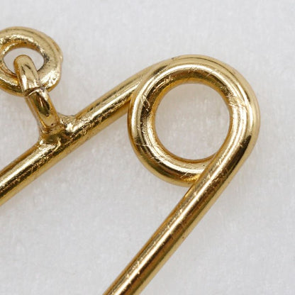 Chanel Safety Pin Gold Plated And Rhinestone 01P Ladies 5.2g Brooch