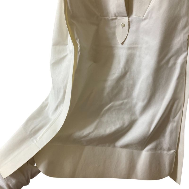 Good Quality Balenciaga Sleeveless Flared Long Shirt Dress 36 White Women Used