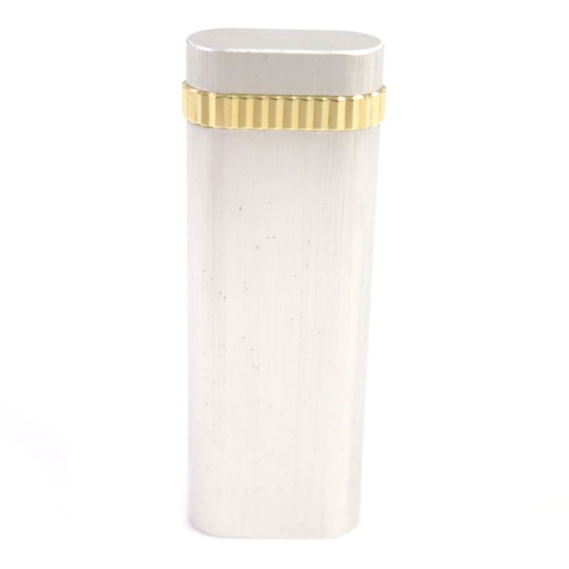  Cartier New Shape Oval Hairline Roller Type Gas Lighter Silver