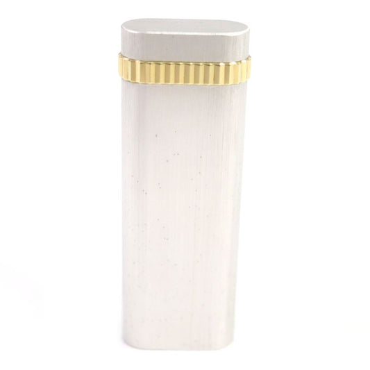  Cartier New Shape Oval Hairline Roller Type Gas Lighter Silver