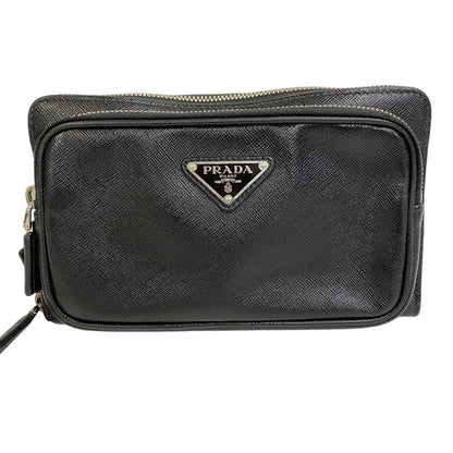 Prada 2vh156 Waist Pouch Triangle Logo Plate Body Bag Cabas  Brand Shoulder
