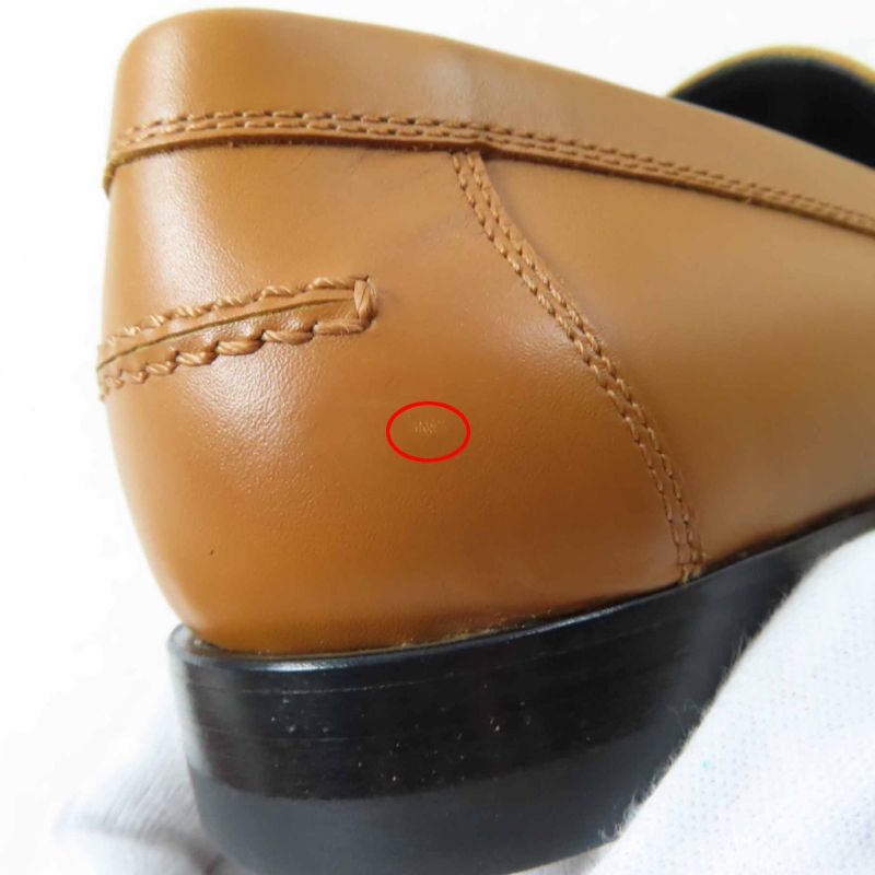 Hermes Destin Silver Hardware Kelly Buckle Leather Loafers Camel 36.5 With Box