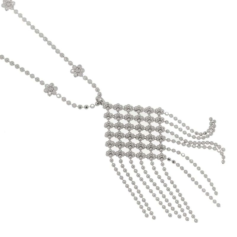 Tiffany & Co Tiffany & Co Fringe Necklace 455cm (1791in) 18K WG White Togo Old