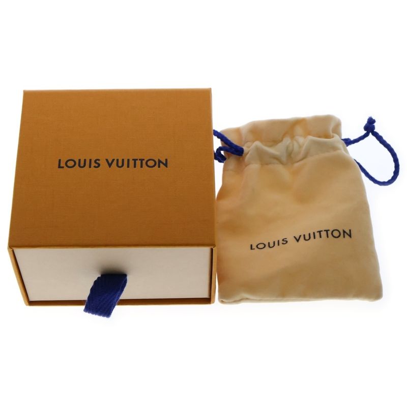 Louis Vuitton Go-14 LV Logo Chain Necklace Silver M01872 Le0274