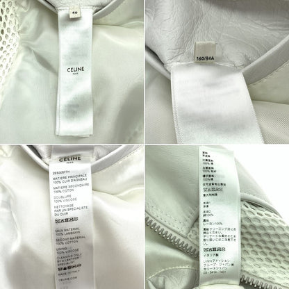 Celine Men's Blouson Size 46 Sheep Leather See-Through Leather Jacket with