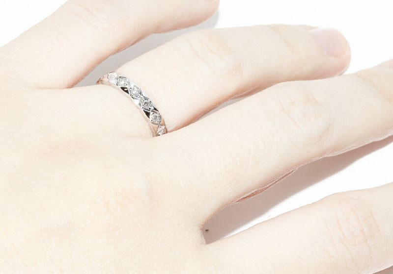 Chanel Ring 18K White Gold 18p(034ct) Diamonds Coco Crush Marriage Ring J11871