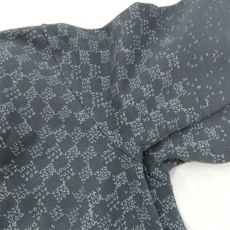 Louis Vuitton Damier Spread Printed Sweat Crew Neck Shirt L Gray