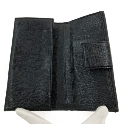 Bvlgari Bvlgari Bvlgari W Hook Long Wallet Silver Hardware 30416 Black