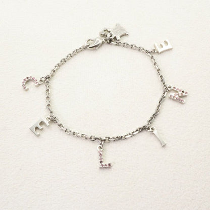 Celine Triomphe Charm Bracelet Logo 25-1081s